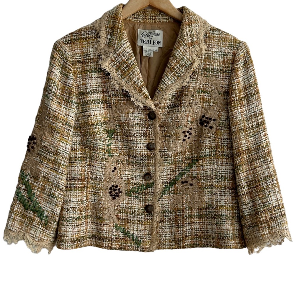 Rickie Freeman for Teri Jon Tweed Blazer (14)